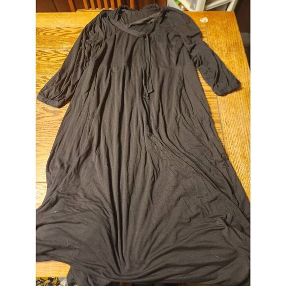 Boden Rosa Jersey Midi Dress in Black sz 14L - Picture 2 of 5